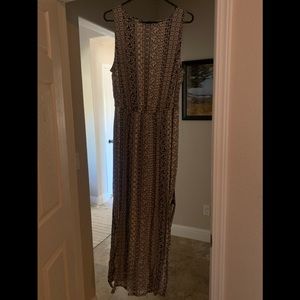 Black print maxi dress